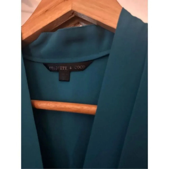 FELICITY & COCO Royal Blue Sleeveless‎ Surplice Tie Front Dress X Small MSRP $98 - Picture 2 of 4